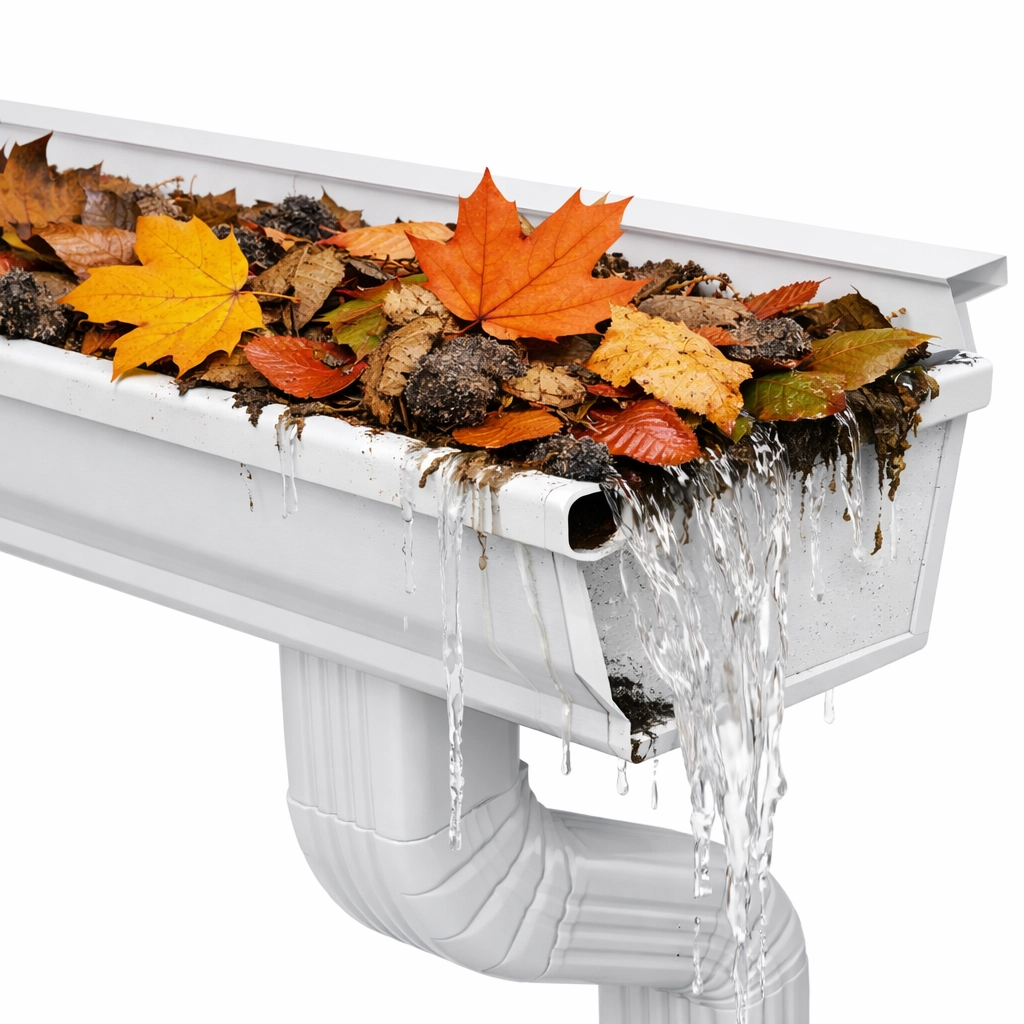 gutter clogged render