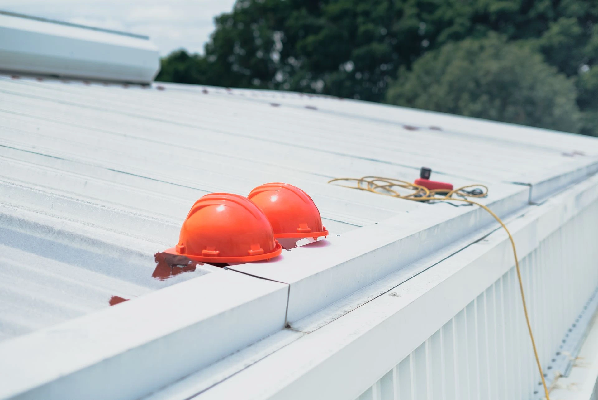 Standing-seam metal roof installed on a home